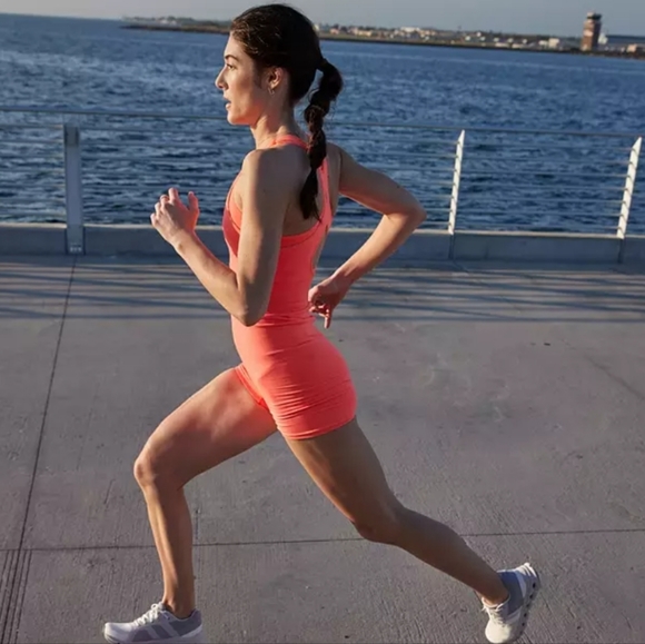 Free People Movement  Runsie M/L bright orange - Picture 2 of 2